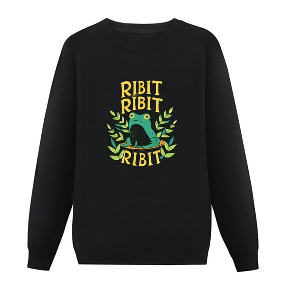JEUXUS Ribit Ribit Frog Lily Pads Pullover
