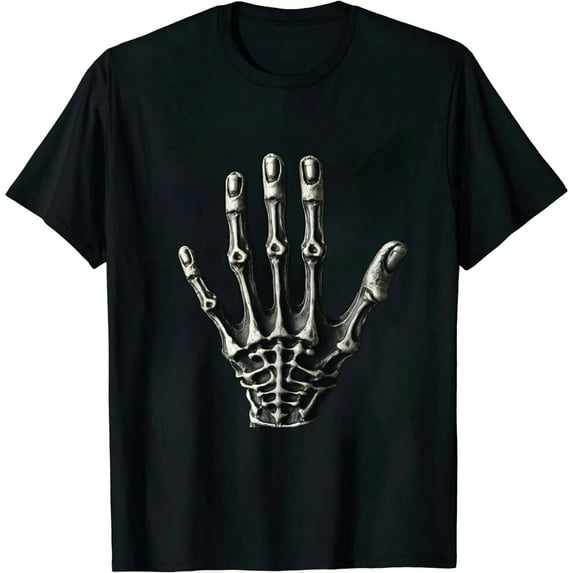 RUIYC Skeleton Hand Rock And Roll Men Women Rock T-Shirt