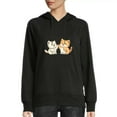thumbnail image 1 of JEUXUS Rock Paper Scissors Hand Game Cute Paw Funny Cat T-Shirt Long-sleeved Hoodie, 1 of 4