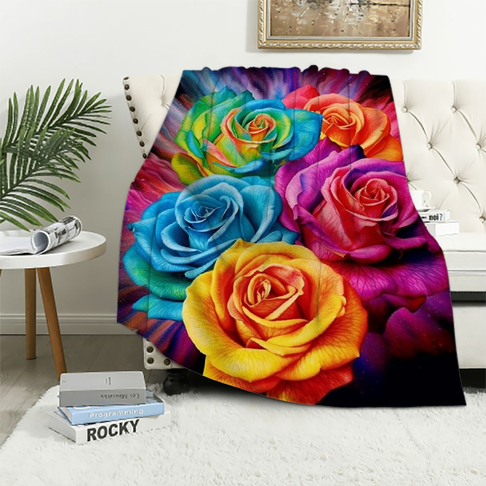Red Rose Flower Blanket