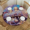 thumbnail image 1 of JEUXUS Round Fitted Tablecloth Fantasy Train Round Table Cover, Waterproof Non Slip Table Cloth for Indoor Outdoor Holidays Table Pads, 1 of 7