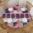 thumbnail image 1 of RUIYC Round Table Cloths, Waterproof Boho Christmas Tablecloth Table Cover for Kitchen Dinning Tabletop Decoration White, 1 of 7