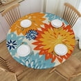 thumbnail image 1 of JEUXUS  Round Table cover, Daisy Floral Print,Free and Stain-Resistant Table Cover for Kitchen and Dining Room, Waterproof and Easy to Clean, 1 of 7