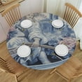 thumbnail image 1 of JEUXUS  Round Tablecloth Chinese Style Powder Blue Chinoiserie Toile Waterproof Spill Proof Stain Resistant Free Oil Proof for Banquet Parties Dinner Kitchen Wedding Coffee, 1 of 7