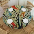 thumbnail image 1 of JEUXUS Round Tablecloth Colorful Birds Round Table Cover Birds on Branch Waterproof Table Cloth Home Decorative Tablecloth for Indoor Outdoor Patio Picnic, 1 of 7