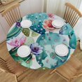 thumbnail image 1 of JEUXUS  Round Tablecloth for Dining Table Fabric Table Cover Cactus Pattern Water Resistant Circular Table Cloth for Kitchen Farmhouse Decorative Tables Cloth Cover, 1 of 7