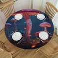 thumbnail image 1 of JEUXUS  Round Tablecloth Magic Mushroom Table Cloth Water Repellent Free Decorative Table Covers for Dining Circle Tablecloth for Kitchen Party Patio Indoor and Outdoor Use, 1 of 7