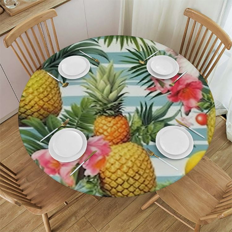 JEUXUS Round Tablecloth with Umbrella Hole and Zipper Waterproof Fitted