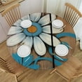 thumbnail image 1 of JEUXUS  Rustic Daisy Round Tablecloth Vintage Flower on Wood Grain Board Circle Table Cloth Cabin Country Style Table Cover Heat Resistant for Kitchen Dining Indoor Outdoor Farmhouse Decor, 1 of 7