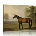 thumbnail image 1 of JEUXUS Rustic Farmhouse Wall Art Decor - Unframed Rolled Canvas 20x16in - Boho Landscape Pictures - French Country Kitchen Print Poster - Neutral Aesthetic Vintage - Horse Equine Pony, 1 of 4