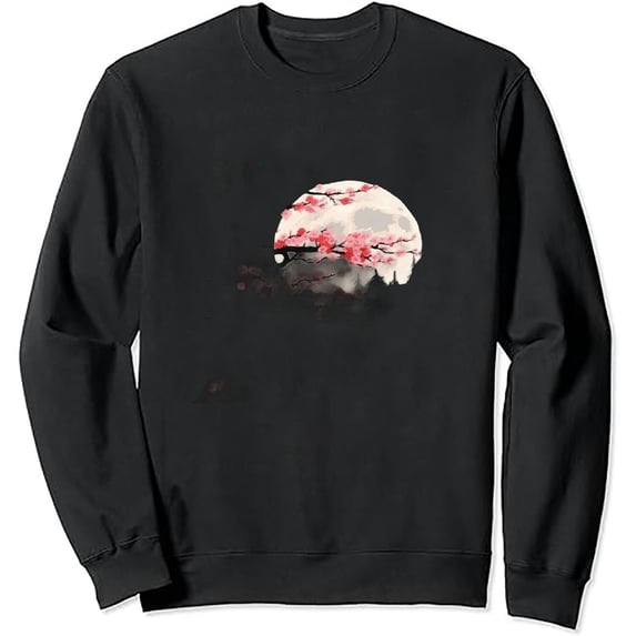 JEUXUS Sakura Japanese Cherry Blossom Japanese Tree Pullover Sweatshirt