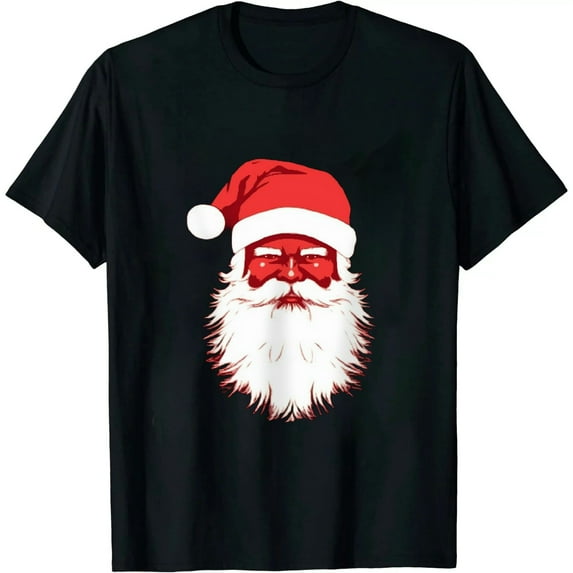JEUXUS Santa Claus Face Christmas Men's T-Shirt