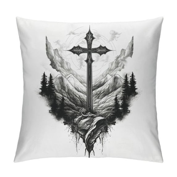 JEUXUS Scripture Sayings Throw Pillow Cover Cushion Case, Christian Religious Decor Gift, Scripture Art, Bible Verse, Church Gifts, Sofa Bed Living Room Porch Decoration,