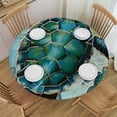 thumbnail image 1 of RUIYC  Sea Turtle Tablecloth with Elastic Edge, Round Table Cloth Ocean Theme Washable Reusable Table Cover for Kitchen Dining Party Picnic,, 1 of 7