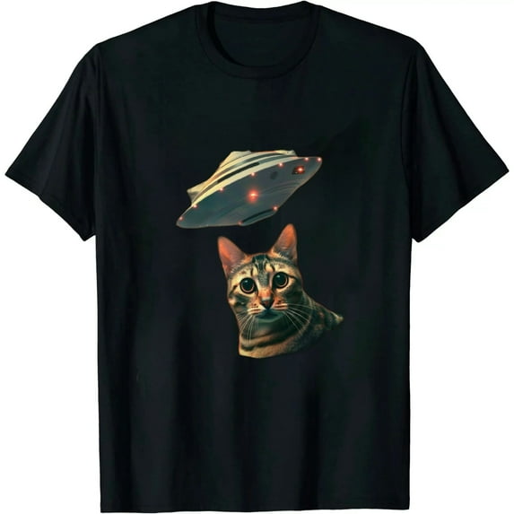 JEUXUS Selfie with UFO Funny Lover Meme T-Shirt
