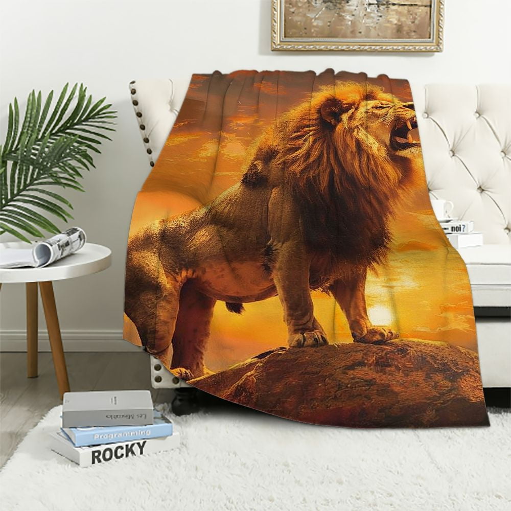 JEUXUS Sherpa Blanket Animal Print Throw Blanket Super Soft Fuzzy