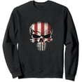 thumbnail image 1 of JEUXUS Shirt For Women Men American Flag Skull Skeleton T-Shirt Long-sleeved T-shirt, 1 of 3