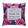 thumbnail image 1 of JEUXUS Short Plush Pillowcase Pink with Rose Print, Anniversary, Birthday, Valentines Day White, 1 of 5