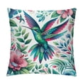 thumbnail image 1 of JEUXUS Short Plush Pillowcase Printed on Both Sides Hummingbird Gifts Valentine Present Humming Bird Floral Flower White, 1 of 5