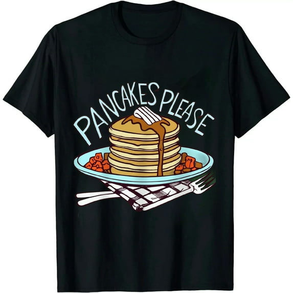JEUXUS Shrove Tuesday Pancake Day Funny Pancakes Please Premium T-Shirt