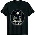 thumbnail image 1 of JEUXUS Skeleton Moon Band Tees - Rock And Roll Concert Graphic Tees T-Shirt, 1 of 3