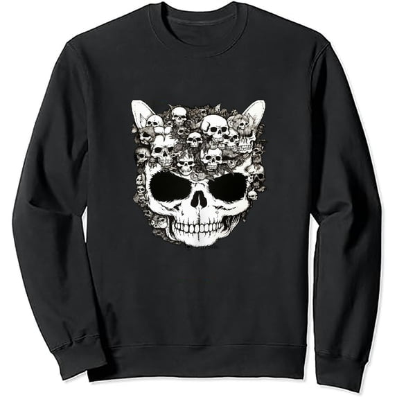JEUXUS Skull Hoodie Sweatshirt - Scary Halloween Skeleton Pullover