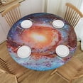 thumbnail image 1 of JEUXUS Spiral Galaxy Tablecloth with Elastic Edge, Round Table Cloth Universe Space Washable Reusable Table Cover for Kitchen Dining Party Picnic, Medium White, 1 of 7