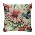 thumbnail image 1 of RUIYC Spring Outdoor Throw Pillow Covers Decorative Cushion Cases for Patio Bench Couch Sofa Decor,Butterfly Flower Floral Ladybug Lavender, 1 of 5