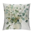 thumbnail image 1 of JEUXUS  Spring Pillow Covers Eucalyptus Vase Decorative Throw Pillows Decoration Holiday Party Green Cushion Case for Couch Sofa, 1 of 5