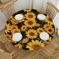 thumbnail image 1 of JEUXUS Spring Sunflower Tablecloth Round Ruitic Yellow Floral Table Cloth Waterproof Fabric Farmhouse Sun Flower Tablecloths Decorative for Holiday Home Party Wedding Picnic, 1 of 7