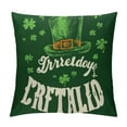 thumbnail image 1 of RUIYC St. Patrick's Day Pillow Covers Leaf Flag Beer Hat Square Throw Pillow Covers, Cozy Cushion Case for Men Women Boys Girls Holiday Home Decor Dark Green, 1 of 5