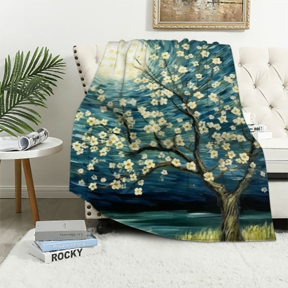 JEUXUS Starry Sky Flannel Blanket Lightweight Soft Blanket for All Seasons 60x80in