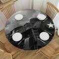 thumbnail image 1 of RUIYC in Winter with , on The Track Route with Smoke Round Table Cloth, Circle Table Linen Dinner Tablecloth Mat, Desk Cloth Cover for Home Party Wedding, 1 of 7
