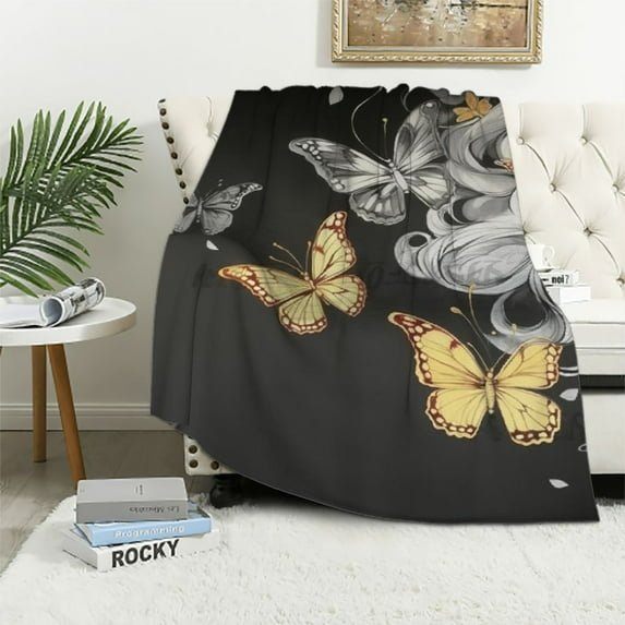 JEUXUS Steampunk Gear Throw Blanket Thin Flannel Blanket Warm Fuzzy Cozy Blankets Home Couch Bed Sofa Decoration for Women Men