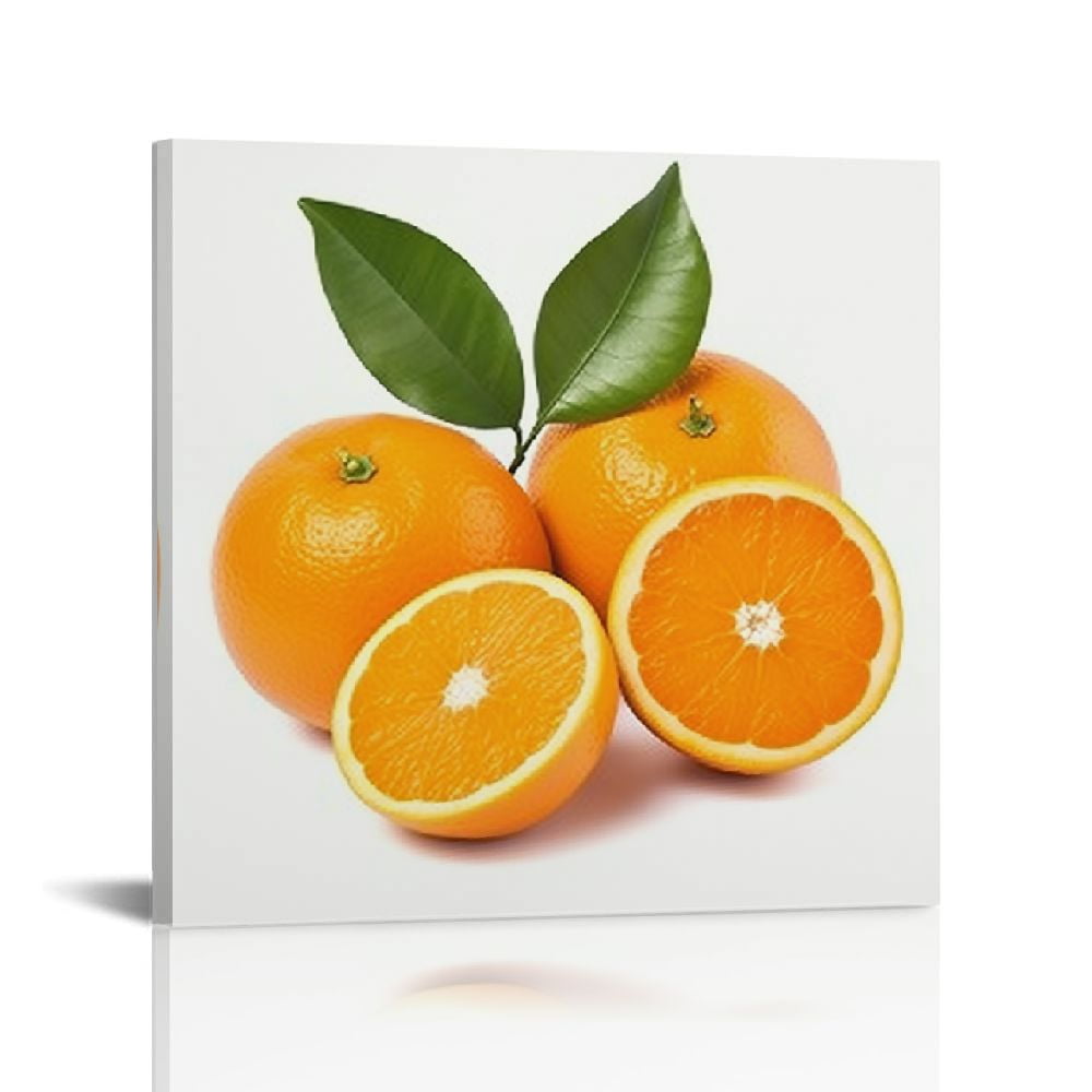 JEUXUS Stretched and Framed Orange, Apple, Lemon, Strawberry Fruits