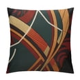 thumbnail image 1 of JEUXUS  Stripes Square Cushion Covers Geometric Throw Pillow Covers for Kids Geometry Red Green Pillow Covers Home Decor Modern Striped Art Abstract Art, 1 of 5