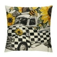 thumbnail image 1 of JEUXUS  Summer Hello Sunshine Sunflower Truck Polka Dots Throw Pillow Covers, Live Summer Cushion Case for Sofa Couch, 1 of 5
