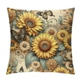 thumbnail image 1 of JEUXUS Sunflower Gifts Print High-Quality Short Plush Pillowcase White, 1 of 5