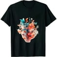 thumbnail image 1 of JEUXUS Sunflower Wildflower Vintage Botanical Plant Gardening T-Shirt, 1 of 3