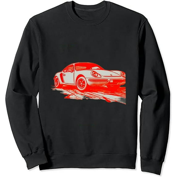 JEUXUS T-Shirt Sports Car Line Art Unisex Graphic Tee Long-sleeved Shirt Funny Shirt