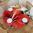thumbnail image 1 of JEUXUS Table Cloth Hibiscus Flowers Table cover Round Summer Colorful Hawaiian Tropical Plants Table Cover for Dining Room Kitchen Decoration, 1 of 7