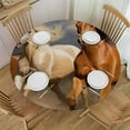 thumbnail image 1 of JEUXUS  Tablecloth Round Horse Table Cloth Horse Herd Run in Desert Sand Storm Table Cover for Dining Room Kitchen Decoration Round Tablecloths, 1 of 7