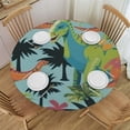 thumbnail image 1 of JEUXUS  Tablecloth Round Table Cloth Cute Funny Cartoon Dinosaurs Sky Blue Polyester Dust-Proof Table Cover for Kitchen Dinning Tabletop Wedding Parties Decoration, 1 of 7