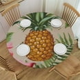 thumbnail image 1 of JEUXUS  Tablecloth Round Tablecloths Tropical Flowers Vintage Pineapple for Circular Table Cover Washable Polyester for Buffet Table Parties Holiday Dinner Wedding, 1 of 7