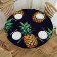 thumbnail image 1 of JEUXUS  Tablecloth Round Tablecloths Tropical Trendy Pineapples for Circular Table Cover Washable Polyester for Buffet Table Parties Holiday Dinner Wedding, 1 of 7