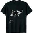 thumbnail image 1 of JEUXUS Team Orca Killer Whale Distressed Design T-Shirt, 1 of 3