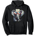 thumbnail image 1 of JEUXUS Thailand Elephant Gift for Thailand Lovers Sunglasses White and Muticolor Unisex Hoodie, 1 of 3