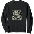thumbnail image 1 of JEUXUS Thankful Blessed &amp; Mashed Potato Obsessed T-Shirt Long-sleeved T-shirt Funny Shirt, 1 of 3