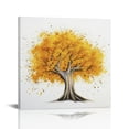 thumbnail image 1 of JEUXUS The Golden Tree Canvas Wall Decor by Artist Ashvin Harrison for Living Room, Bedroom, Bathroom, Kitchen, Office, Bar, Dining & Guest Room - Ready to Hang - 16x16 inch, 1 of 4