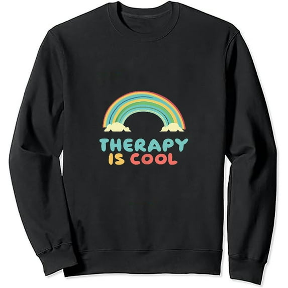 JEUXUS Therapy Is Cool ! End the Stigma Mental Health Awareness Long Sleeve T-Shirt